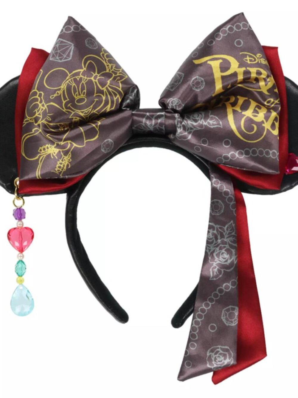 Tokyo Disney Resort Pirates of the Caribbean Minnie Ears Headband Ribbon Japan
